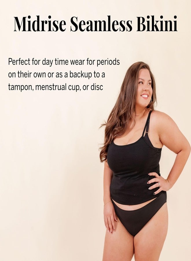 Pixie Cup Pixie Organic Cotton Gusset Period Underwear Best Leakproof Panties with BloatFit™ Technology Ranked 1 for Ultra Soft Black - Image 3